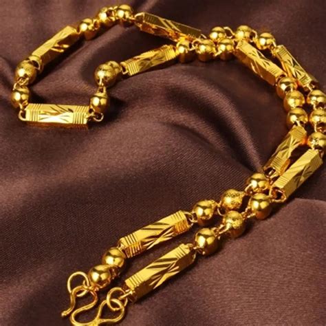 Mens Necklace Classic Chain Solid Gold Filled Mens Jewelry 18 Inches