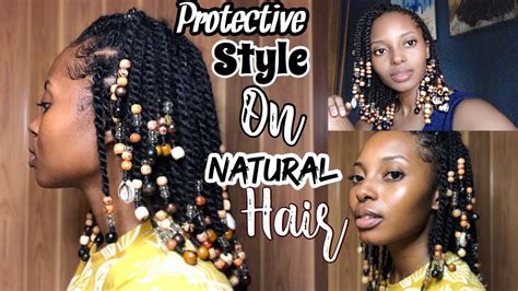 Natural Hair Twist Styles With Beads 50 Really Working Protective