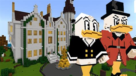 Exploring Ducktales Mcduck Manor And Duckburg In Minecraft