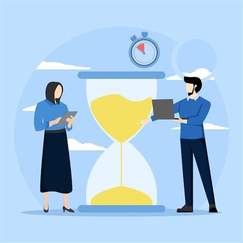 Premium Vector Concept Of Time Management Discipline Completing Tasks