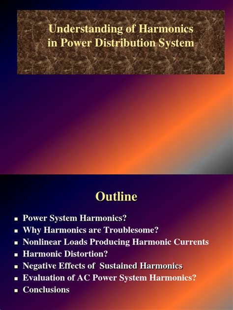 Pdf Understanding Of Harmonics In Power Distribution System Dokumen