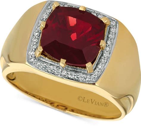 Le Vian Gents™ Mens Pomegranate Garnet™ 4 38 Ct Tw And Diamond 1