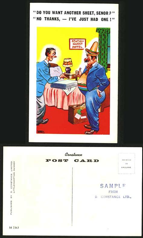 Dudley Comic Saucy Humour Postcard Want Another Sheet For Sale