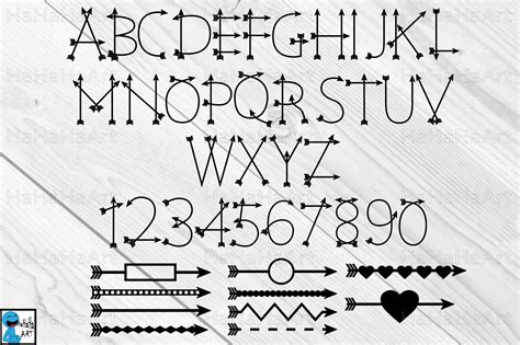 Arrow Alphabet V1 Clipart Cutting Files 26c 127873