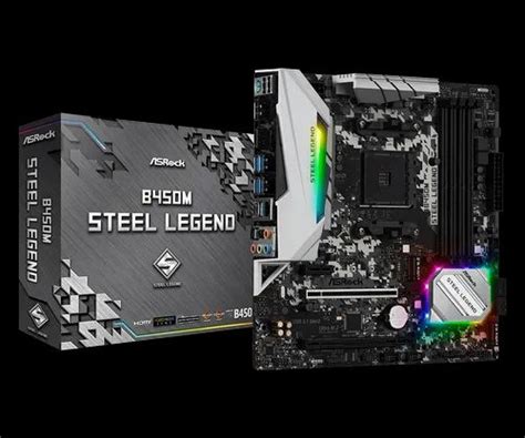 Asrock B450m Steel Legend Socket Am4 Amd 3rd Generation Ryzen B450