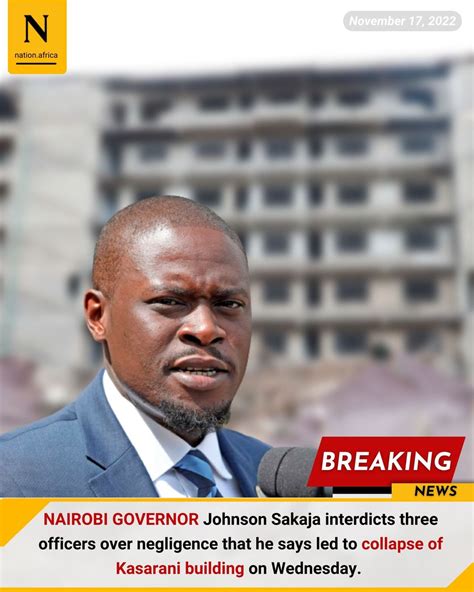 Mark Masai On Twitter Rt Nationbreaking Nairobi Governor Johnson Sakaja Interdicts Three