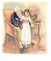 Jane Austen and her father George © Jane Odiwe | Book cover art ...