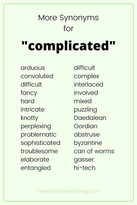 More Synonyms For Complicated Writing Tips In 2021 Writing Words