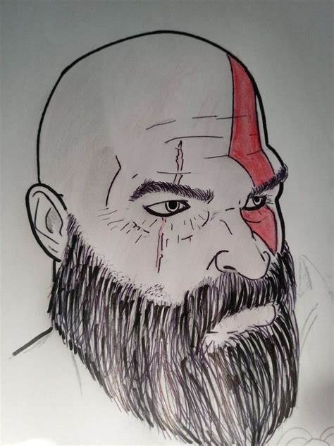 Kratos God Of War Ps4 Drawing Drawings Kratos God Of War God Of War