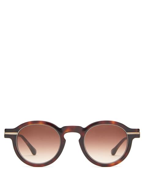 brown round tortoiseshell acetate sunglasses matsuda matchesfashion us