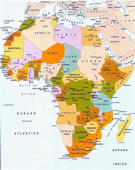 Resultado De Imagen Para Division Politica De Africa Actual Mapa Politico De Africa Africa