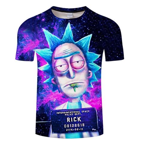 Buy 2018 Galaxyandrick And Morty 3d Print T Shirt Men