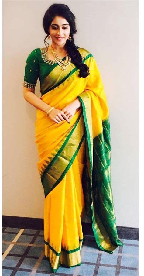 Beautiful Indian Girl Regina Cassandra In Traditional Yellow Saree