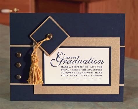 Handmade Graduation Card Features Grad Cap You Choose School Colors