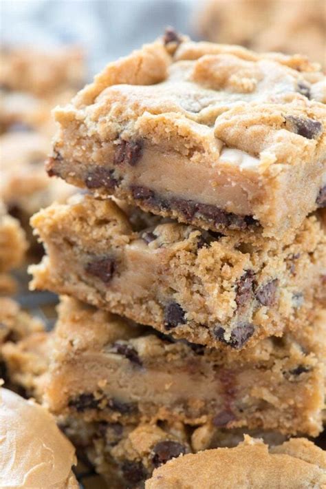 Gooey Peanut Butter Chocolate Chip Cookie Bars Crazy For Crust