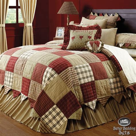 Choose from western inspired quilts, comforters, full bedroom sets, sheets, window coverings and all the accessories to make your room reflect your inner cowgirl and cowboy. Details about Country Red Green Patchwork Twin Queen Cal ...