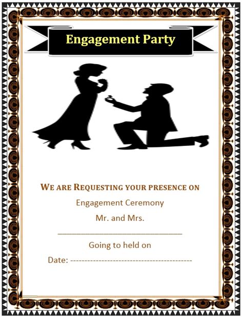 5 Free Sample Engagement Ceremony Invitation Templates Printable Samples