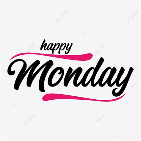 Happy Monday Clipart Hd Png Happy Monday Lettering Design Vector Art