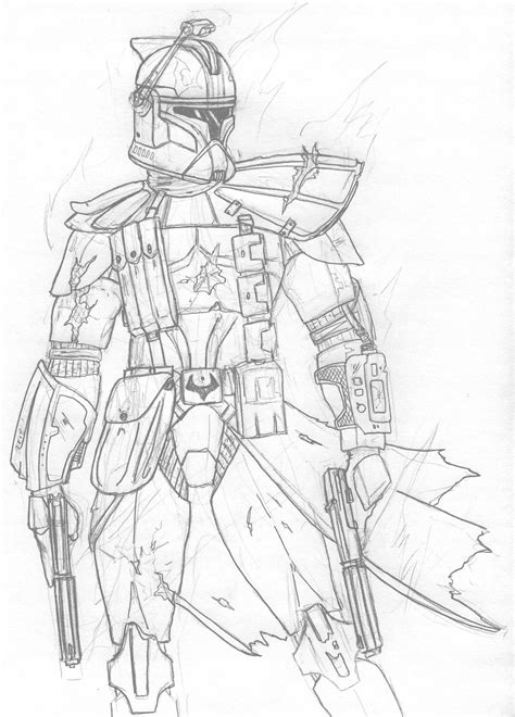 Star Wars Clone Trooper Drawing At Getdrawings Free Download