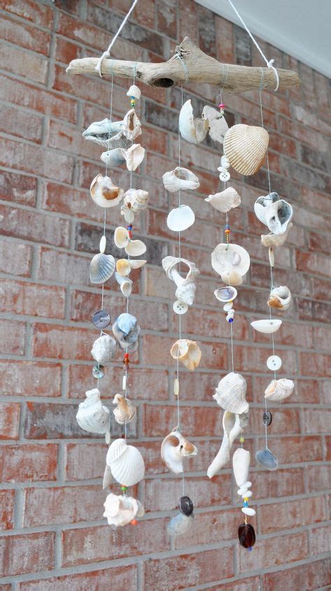 Seashore Windchimes Shell Crafts Diy Diy Wind Chimes Seashell Crafts