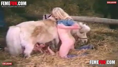 Vintage Xxx Porn Animal Sex Action In Hayloft With A Blonde And A Sheep