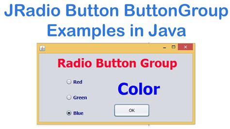 Java Radio Button Jradiobutton Swing Example