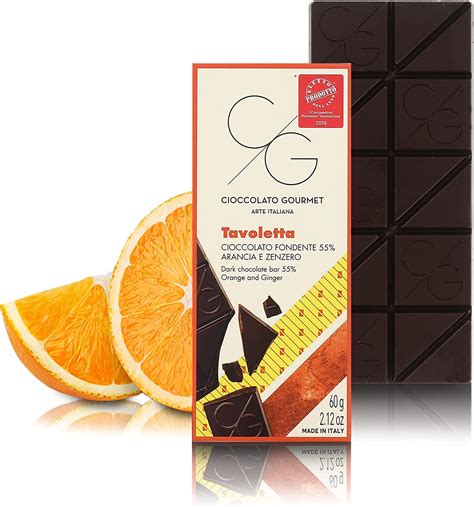 Cg Barre De Chocolat Gourmet 55 De Chocolat Noir à Lorange Et Au