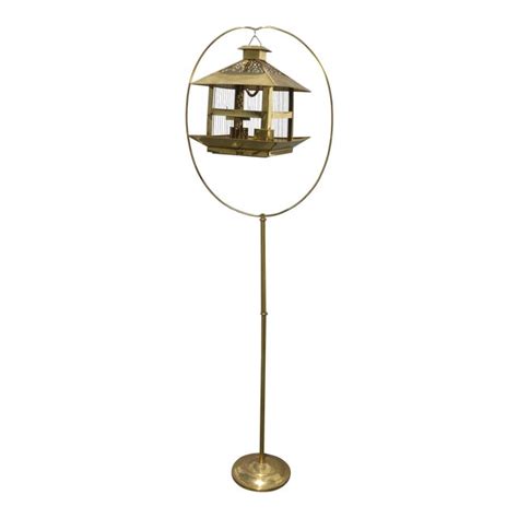 Vintage Rustic Gold Bird Cage On Floor Stand Chairish