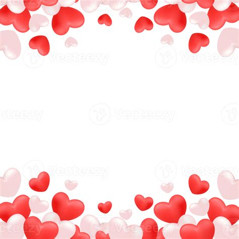 Hearts Border Frame Valentines Day Png