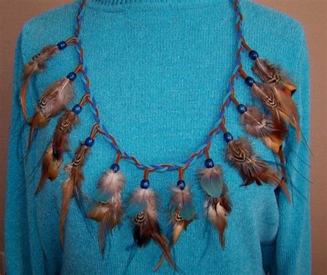 Neytiri Avatar Inspired Leather And Feather Necklace Fn1 Free Shipping