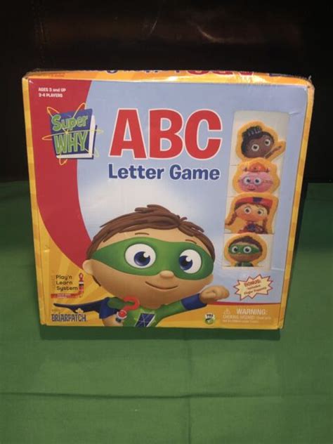Super Why Abc Alphabet Letter Game Bonus Includes Finger Puppets Mib