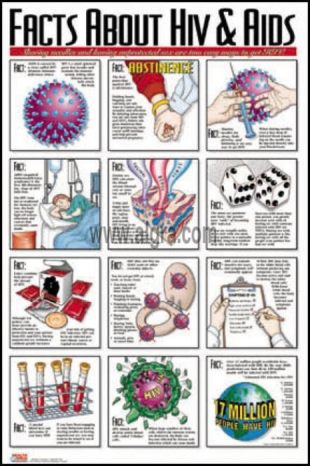 Facts About Hiv And Aids Poster Clinical Charts And Supplies