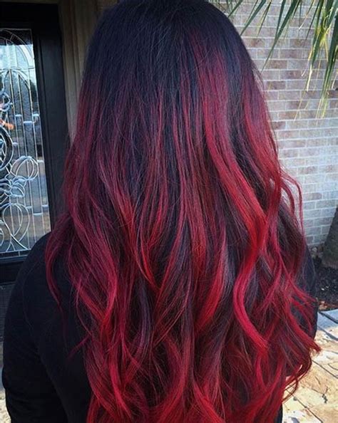 It is a black ombre with a slight gradation, which goes from darkest notes and proceed to the subtle brown and mahogany moments at the end of the hair. 31 Best Red Ombre Hair Color Ideas | Page 3 of 3 | StayGlam