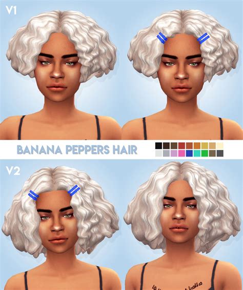 Simblr — Nucrests Banana Peppers Hair By Simmerstesia Sims 4 Mods