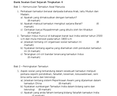 Untuk makluman pelajar, dikongsikan nota sejarah tingkatan 4 bab 8 pengaruh islam di malaysia yang berkaitan tentang pembaharuan dan pengaruh harta ini akan digunakan bagi kepentingan dan kemakmuran negara. Soalan Esei Sejarah Tingkatan 4 Bab 7 - Terengganu t