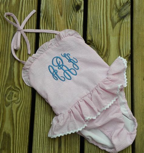 Boutique Personalized Monogrammed One Piece Bathing Suit