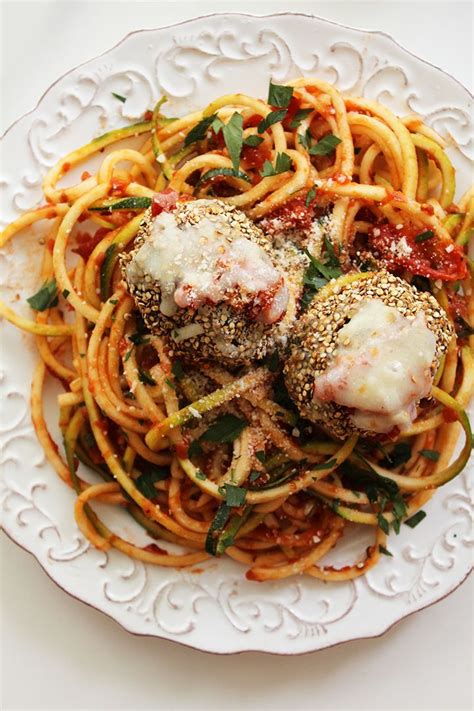 Salt them prior to baking to draw water out, and bake them in a very hot oven. Zucchini Spaghetti and Quinoa Crusted Chicken Parmesan ...