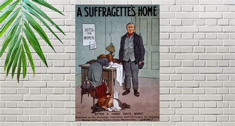 A Suffragettes Home Reproduction Vintage A3 Anti Suffragette Poster