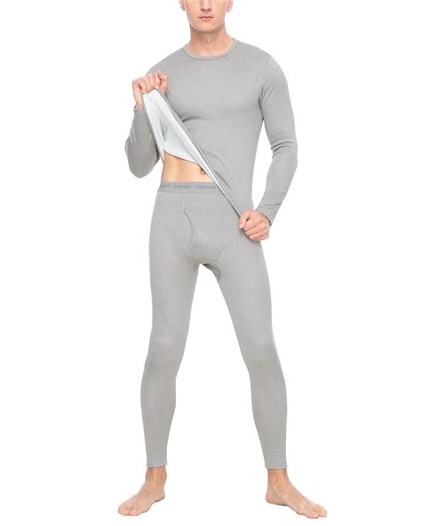 buy lapasa men s heavyweight thermal underwear long john set fleece lined base layer top and
