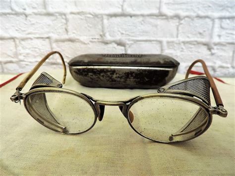 Vintage American Optical Safety Motorcycle Folding Glasses With Case Sunglasses Accessories