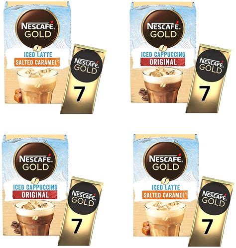 Buy Nescafe Salted Caramel Iced Latte Sachets X Packs Bundled With Nescafe Gold Original Iced