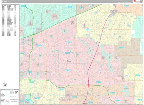 Plano Texas Zip Code Maps Premium