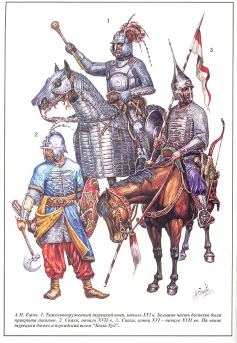 1 Ottoman Heavy Cavalryman Early Xvi C 2 Sipahi Early Xvii C 3