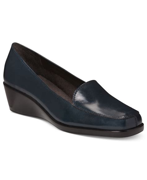 Aerosoles Final Exam Flats Navy Leather Shoes Shoes Blue Leather Shoes