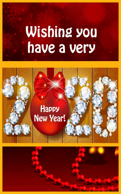 Animated  Happy New Year 2020 Wishes Complete Quotes