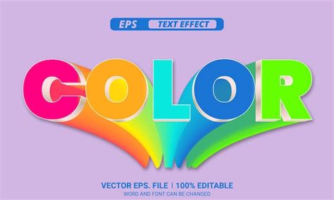 Premium Vector Color 3d Editable Vector Text Effect