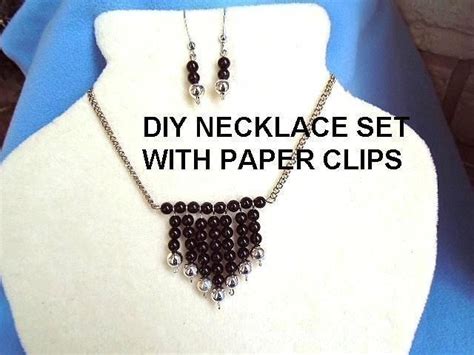 Diy Pendant And Earrings Paper Clip Jewelry Jewelry