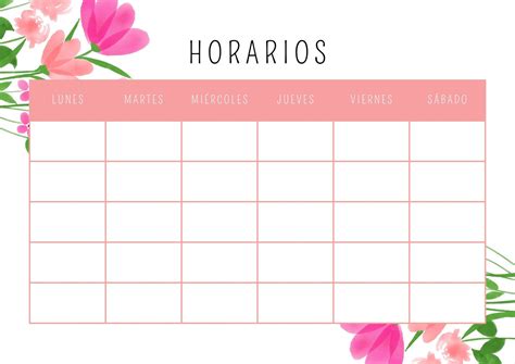 Plantillas Para Horarios De Clases Aesthetic Imagesee