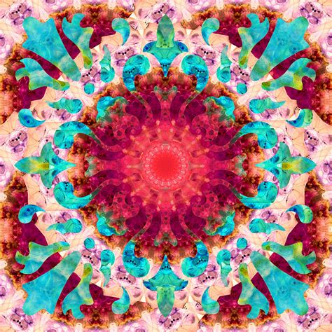 Magic Mandala Art Nine Colorful Pattern Painting By Sharon Cummings Fine Art America