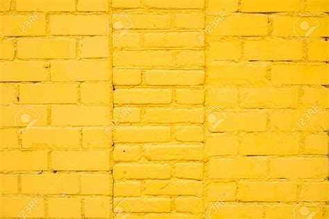 Download Bright Yellow Brick Wall Background In Rural Room Copy Place